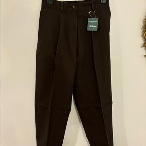 L.L. bean size 4 brown pants NWT